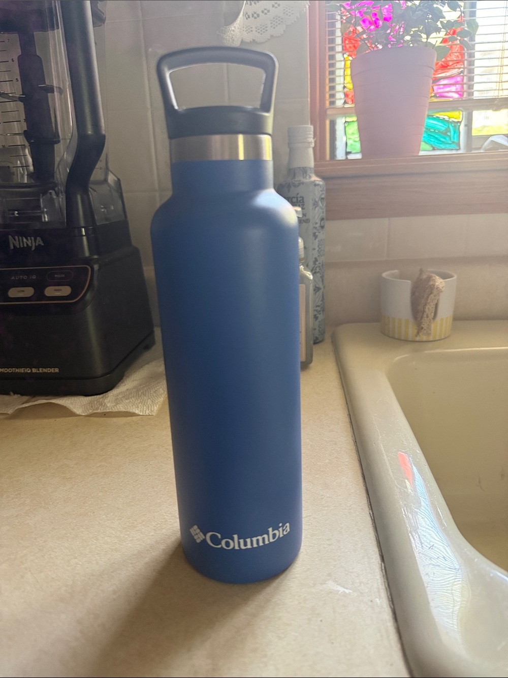 Columbia Blue Stainless Steel Water Bottle